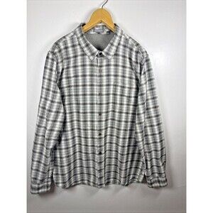 Toad And Co Men’s Long Sleeve Plaid Shirt Size XL Organic Cotton Granola